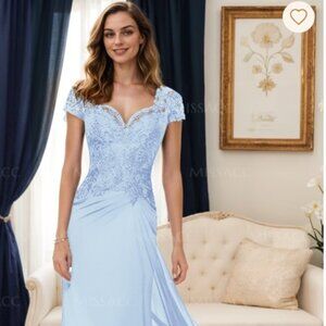 Mother of the bride dress size 18w light blue formal gown